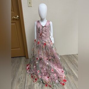 JJ’s House Girl’s Dress Floral Embroidery Garden Fairy Whimsical Dainty 10 NWT